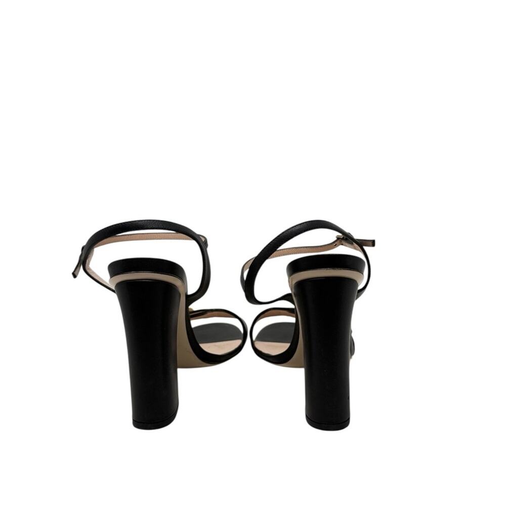 Gucci Marmont Sandals Black Leather Interlocking GG Size 40.5 - Picture 6 of 10